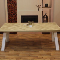 Visgraat eettafel eiken hout - Klassiek tafelonderstel Visgraat eettafel eiken hout - Klassiek tafelonderstel