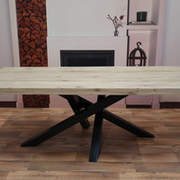 Eettafel eiken hout - TWIST tafelonderstel Eettafel eiken hout - TWIST tafelonderstel