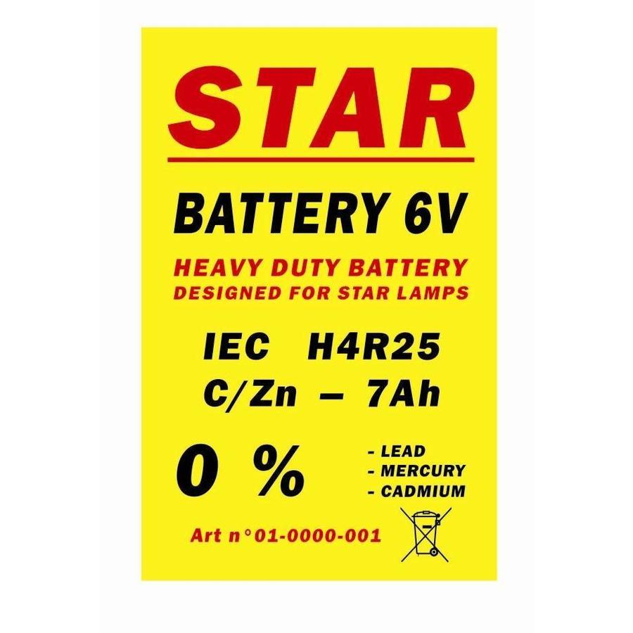 Batterij 4R25-6V-7Ah voor werflichten