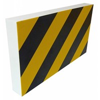 Butoir mousse protection chocs - 1000 x 150 x 80 mm - jaune/noir