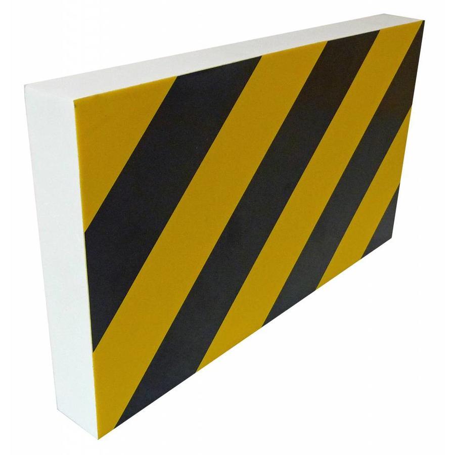 Stootband voor parkings en garages - 1000 x 150 x 80 mm - geel/zwart