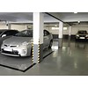 Rubberen stootrand voor hoekbescherming in garages, parkings - 750 x 150 x 150 x 25 mm - geel/zwart