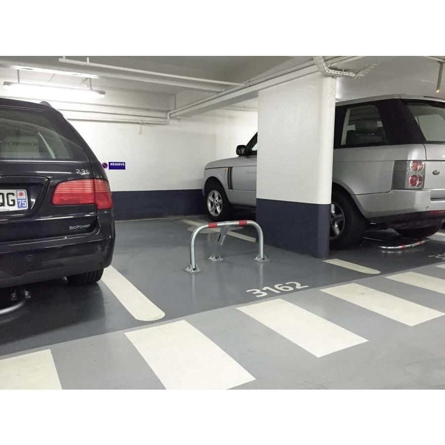 Arceau de parking avec serrure cylindrique + clé - 860 x 425 x 455 mm - Ø 60 mm