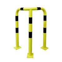 Arceau de protection d'angle - sur platines - 600 x 600 x 1200 mm - Jaune/Noir