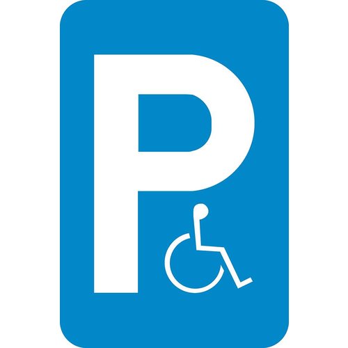 Panneau E9a: parking pour handicapés - 400/600 