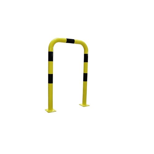 Arceau de protection H1200 x L750 mm - sur platines - Jaune/Noir 