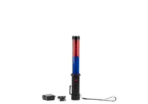 Bâton de police lumineux à LED - bleu/rouge (BEBAT € 0.063 incl.) 