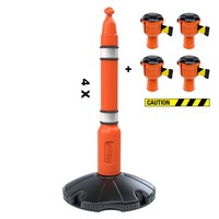 Skipper afzetpaalkit 81 m2 met Skipperafzetpalen en Skipper afzetlinthouders