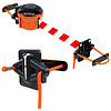 SKIPPER Skipper stellingbouw kit - 9 meter - rood/wit - met gebogen Skipper touwklemmen
