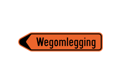 Verkeersbord: F41 wegomlegging Links - 1000/200 