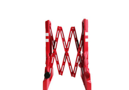 Barrière extensible PVC Extenso - rouge/blanc 