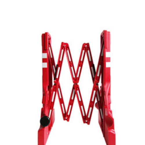 Barrière extensible PVC Extenso - rouge/blanc 