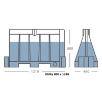 Separator UTILITY - 800mm - wit