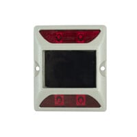 Wegdekreflector met LED licht op zonne energie (Incl. € 0.075 BEBAT) - Rood/Wit