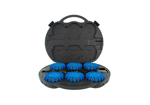 Coffre avec 6 rotorlights LED bleu ( BEBAT incl.) 