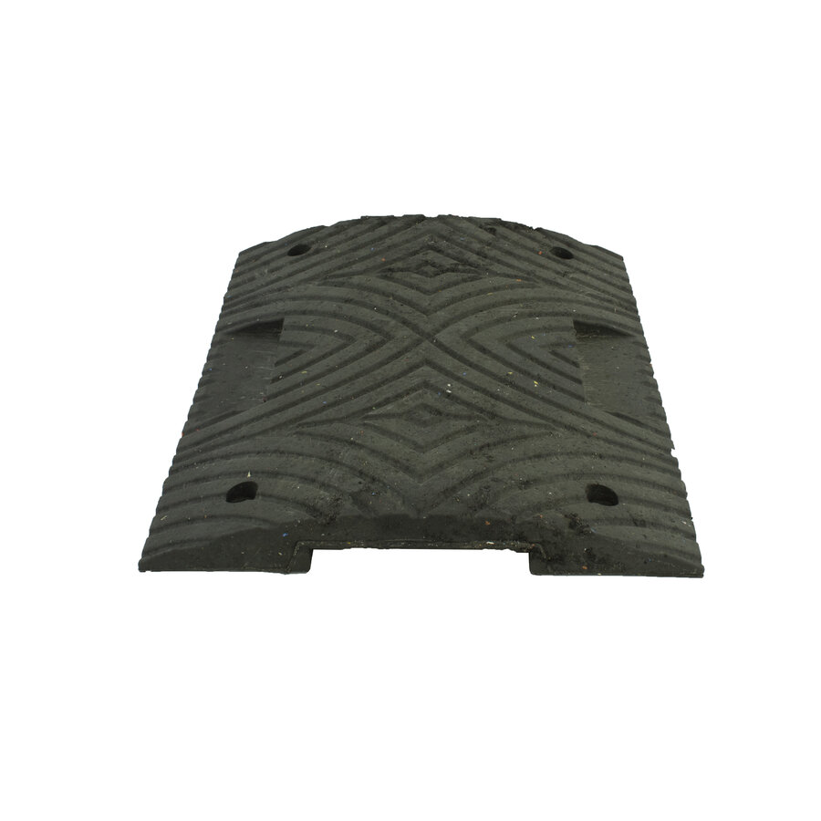 Verkeersdrempel 'SLOWLY' - 5 cm hoog - middenstuk - zwart