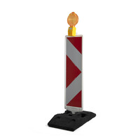 Balise de chantier Type 2 - 250 x 1000 mm - flèche - 40x40 mm