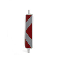 Balise de chantier Type 2 A+B + RA2 - 250 x 1000 mm - CHEVRONS/ARROW - (60x60 mm)