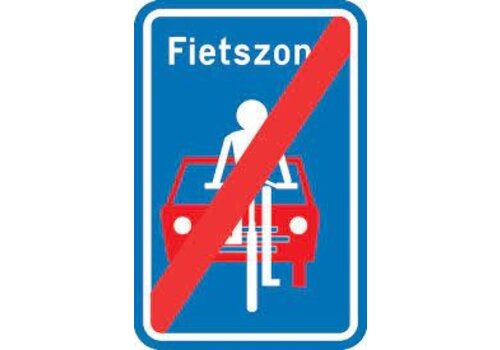 Bord F113: Einde fietszone - 600/900 