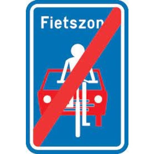 Bord F113: Einde fietszone - 600/900 