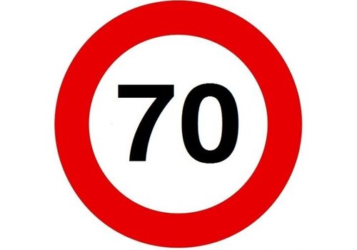 Bord C43: Snelheidsbeperking tot km/h - Dia 700 