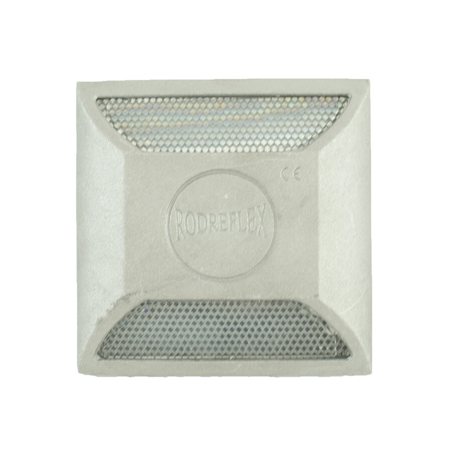 Wegdekreflector (Kattenoog) - Aluminium - Wit/Wit