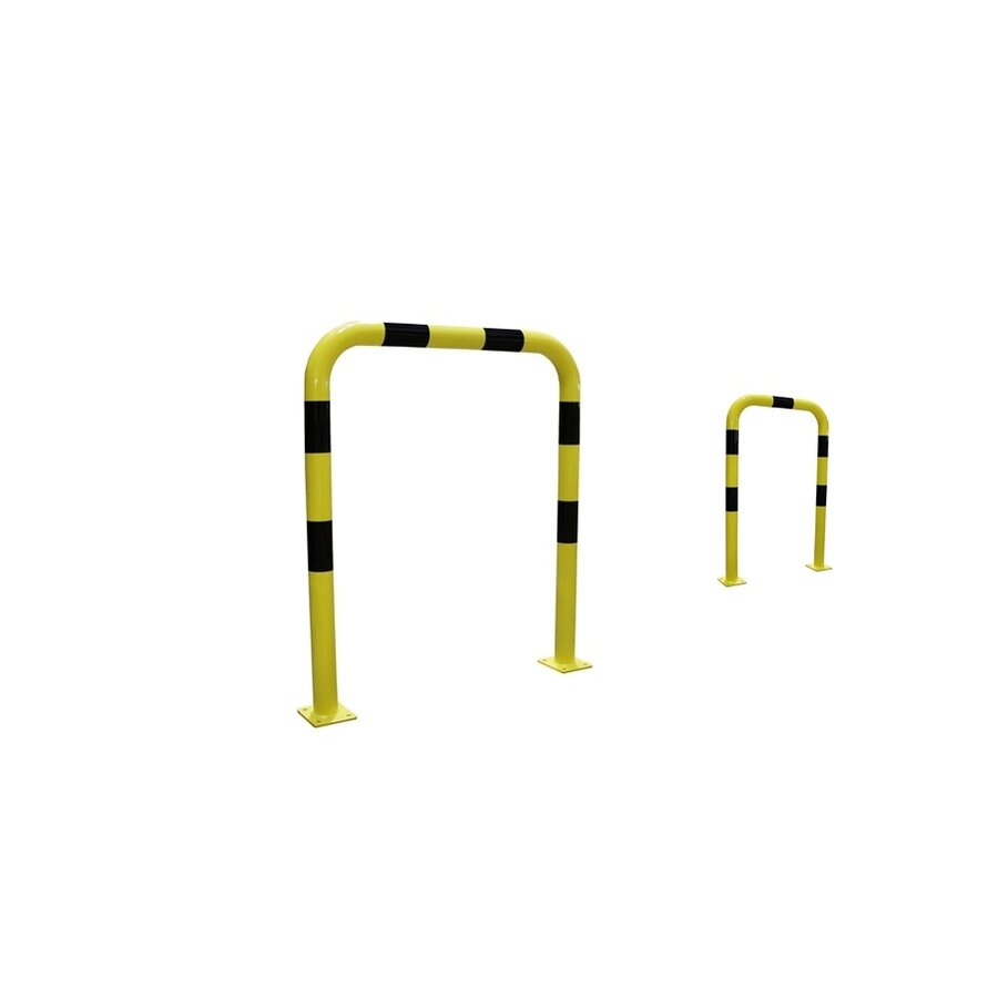 Arceau de protection H350 x L750 mm - sur platines - Jaune/Noir