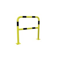 Barrière de protection avec traverse - sur platines - 2000 x 1000 mm - Jaune/Noir