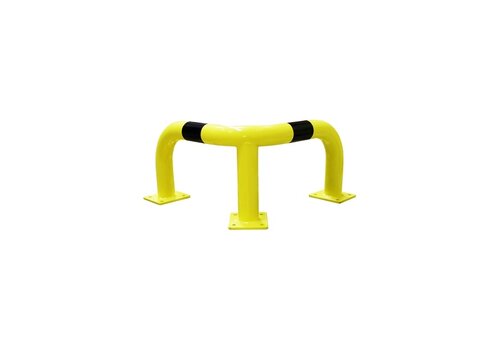 Arceau de protection d'angle - sur platines - 600 x 600 x 350 mm - Jaune/Noir 