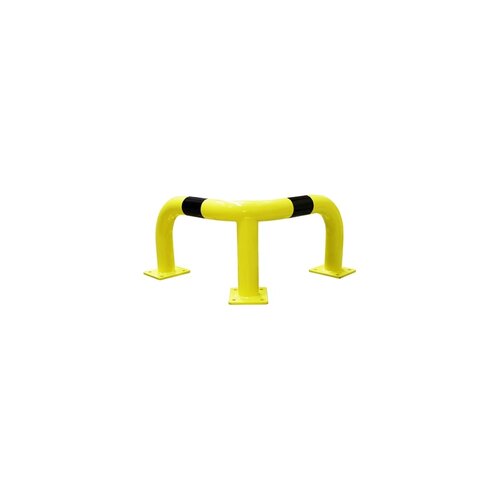 Arceau de protection d'angle - sur platines - 600 x 600 x 350 mm - Jaune/Noir 