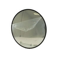 Veiligheidsspiegel - Anti diefstal - Rond 600 mm, zwarte kader