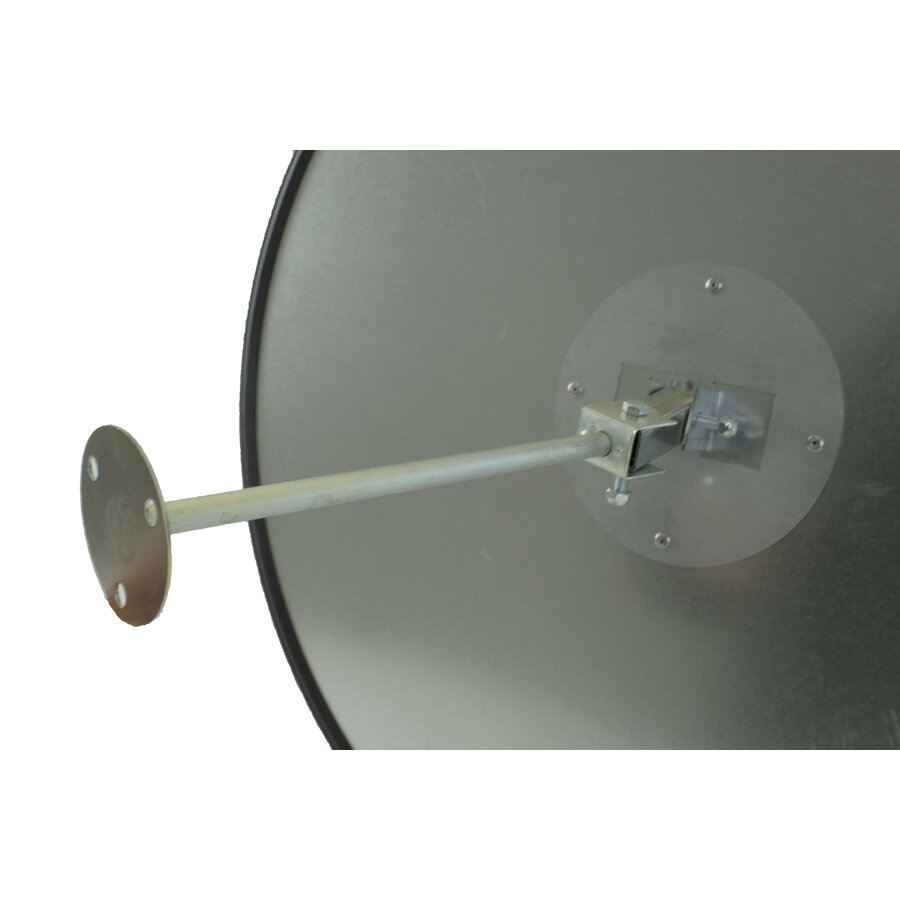 Veiligheidsspiegel - Anti diefstal - Rond 600 mm, zwarte kader