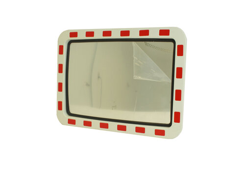 Verkeersspiegel 'TRAFFIC DELUXE' 400 x 600 mm - rood/wit 