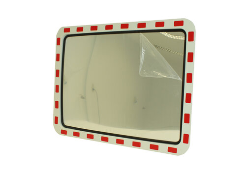 Verkeersspiegel 'TRAFFIC DELUXE' 600 x 800 mm - rood/wit 