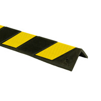 Protection d'angle caoutchouc - jaune/noir - 800 x 100 x 8 mm