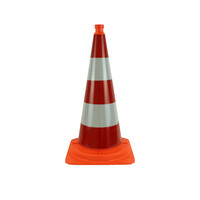 Cône de signalisation monopièce 75 cm - entièrement réfléchissant + SB 250