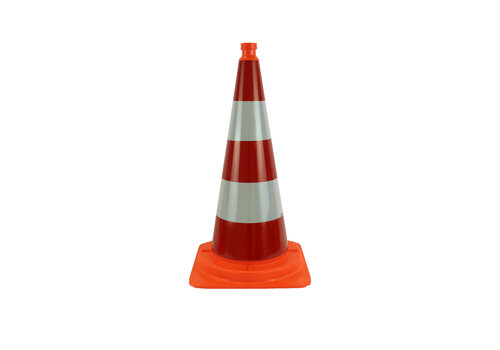 Cône de signalisation monopièce 75 cm - entièrement réfléchissant + SB 250 