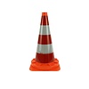 Cône de signalisation monopièce 50 cm - entièrement réfléchissant + SB 250