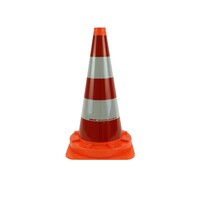 Cône de signalisation monopièce 50 cm - entièrement réfléchissant + SB 250