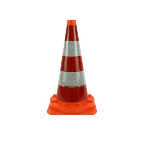 Eendelige verkeerskegel 50 cm - volledig reflecterend + SB 250 