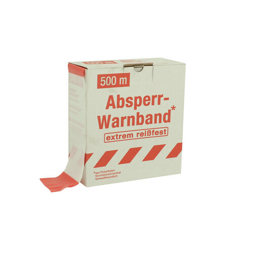 Signalisatielint - Afzetlint SUPERSTRONG 500m - rood/wit 