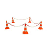 Ensemble de 5 cônes (50 cm) et 7.5 m chaine de signalisation (Ø 8mm)