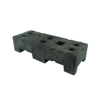 Bouwhekvoet - werfhekvoet - 22 kg - (HERAS) in gerecycleerde PVC