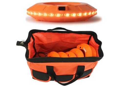 Set de 6 LED cone lights 360° synchronisable orange 