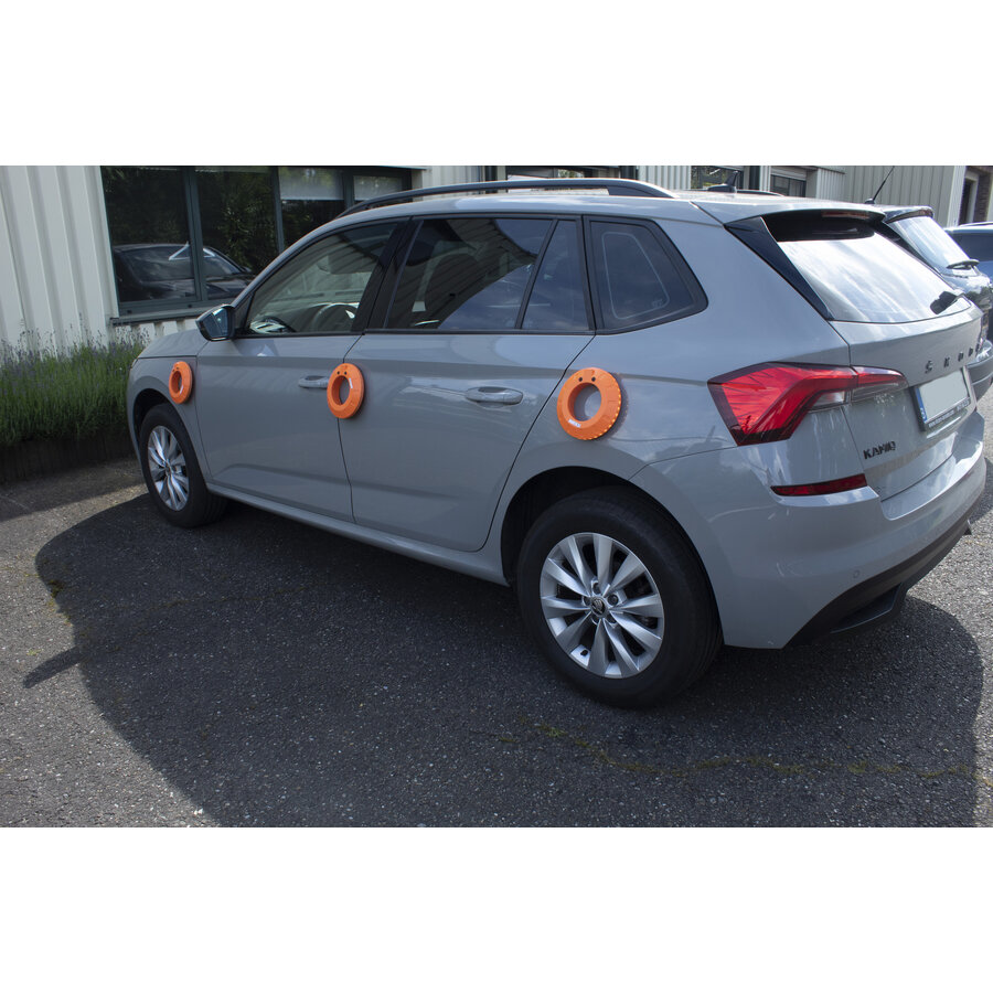 Set van 6 synchroniseerbare LED cone lights 360° oranje