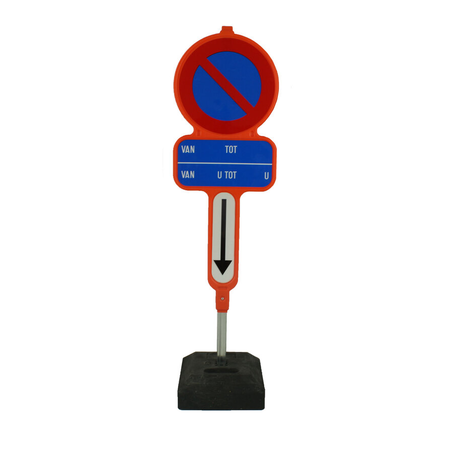 Tijdelijk parkeerverbodsbord E1 - Nederlands