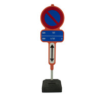 Tijdelijk parkeerverbodsbord E1 - Nederlands