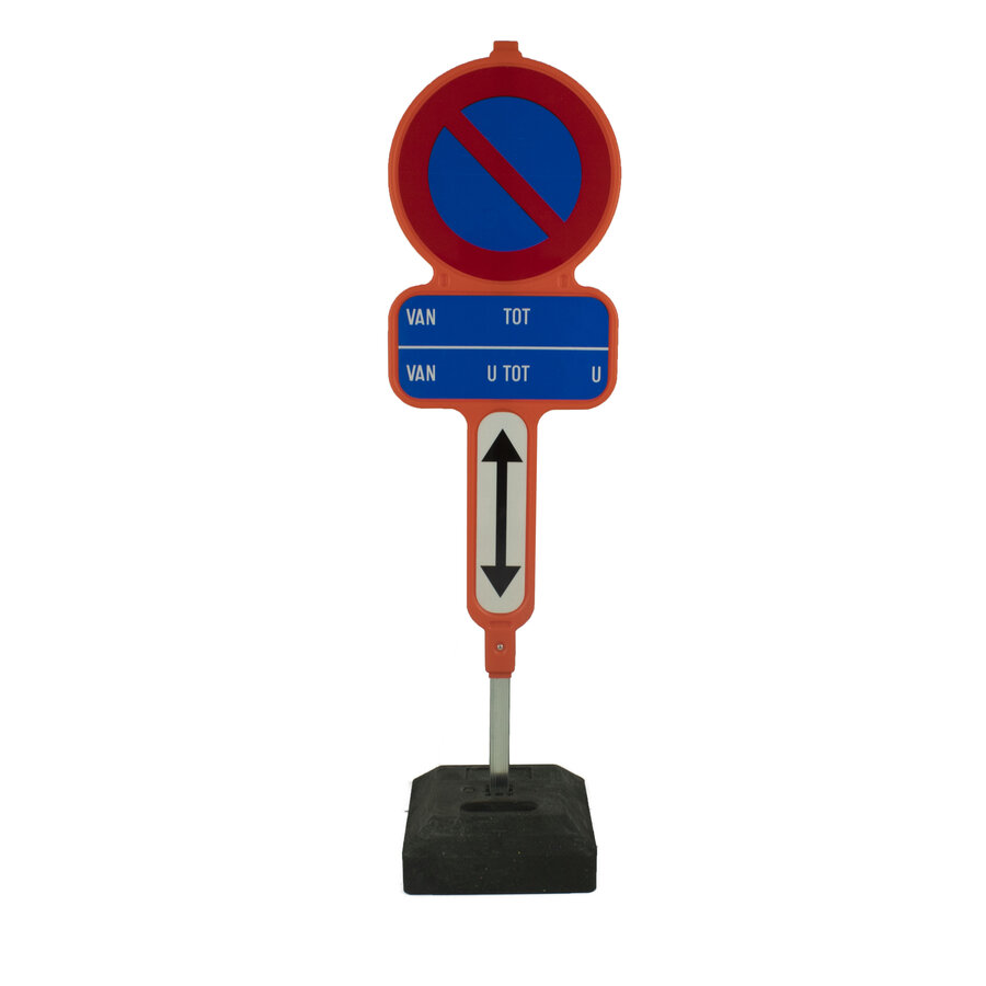 Tijdelijk parkeerverbodsbord E1 - Nederlands