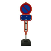 Tijdelijk parkeerverbodsbord E1 - Frans