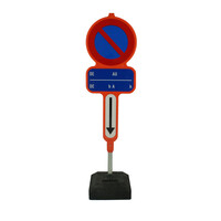 Tijdelijk parkeerverbodsbord E1 - Frans